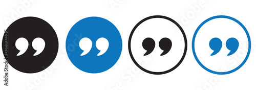 Quotation marks. Black quotes icon vector.