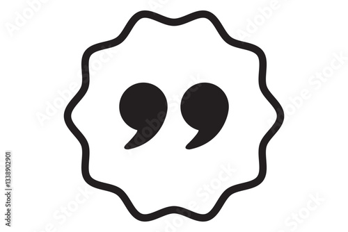 Quote icon vector. Quotation mark sign and symbol