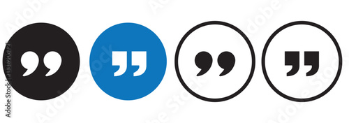Quote icon vector. Quotation mark sign and symbol