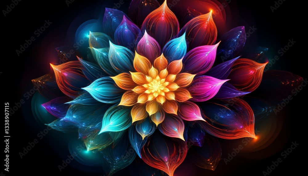 Obraz premium fractal flower background
