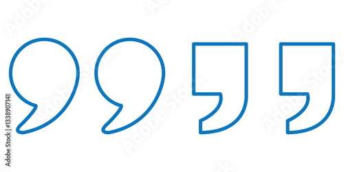 Quote icon vector. Quotation mark sign and symbol