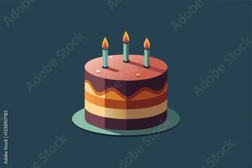 birthday cake with candles