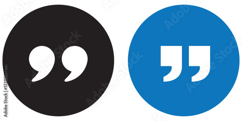 Quotation marks. Black quotes icon vector.