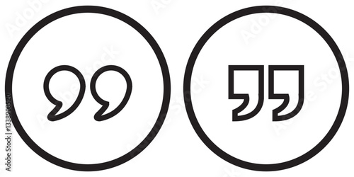 Quote icon vector. Quotation mark sign and symbol