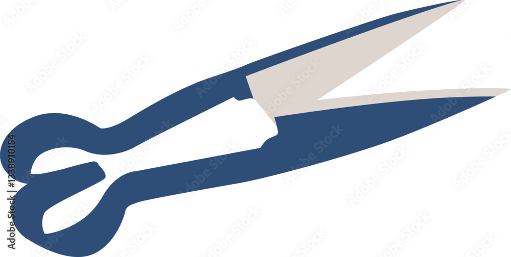 Sheep shearing scissors vector illustration