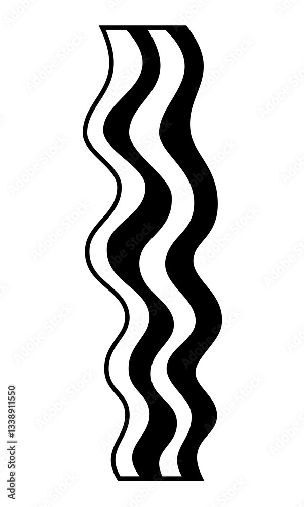 Retro rainbow clipart, black and white groovy rainbow doodle, hand drawn retro objects. Vector illustration in flat style Retro rainbow clipart, black and white groovy rainbow doodle, hand drawn retro objects. Vector illustration in flat style