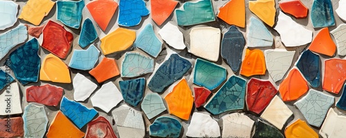 Patterned ceramic mosaic texture background.