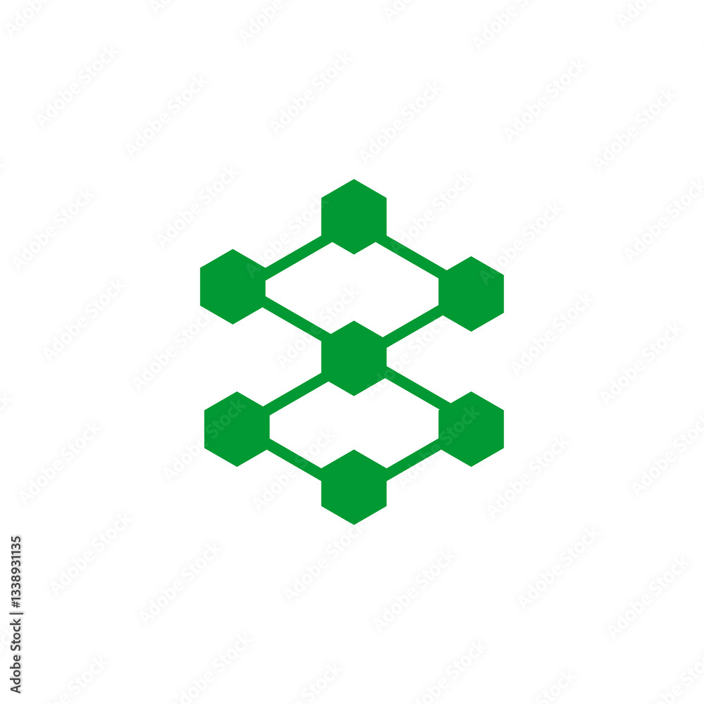 Green Hexagon Pattern Design Green Hexagon Pattern Design