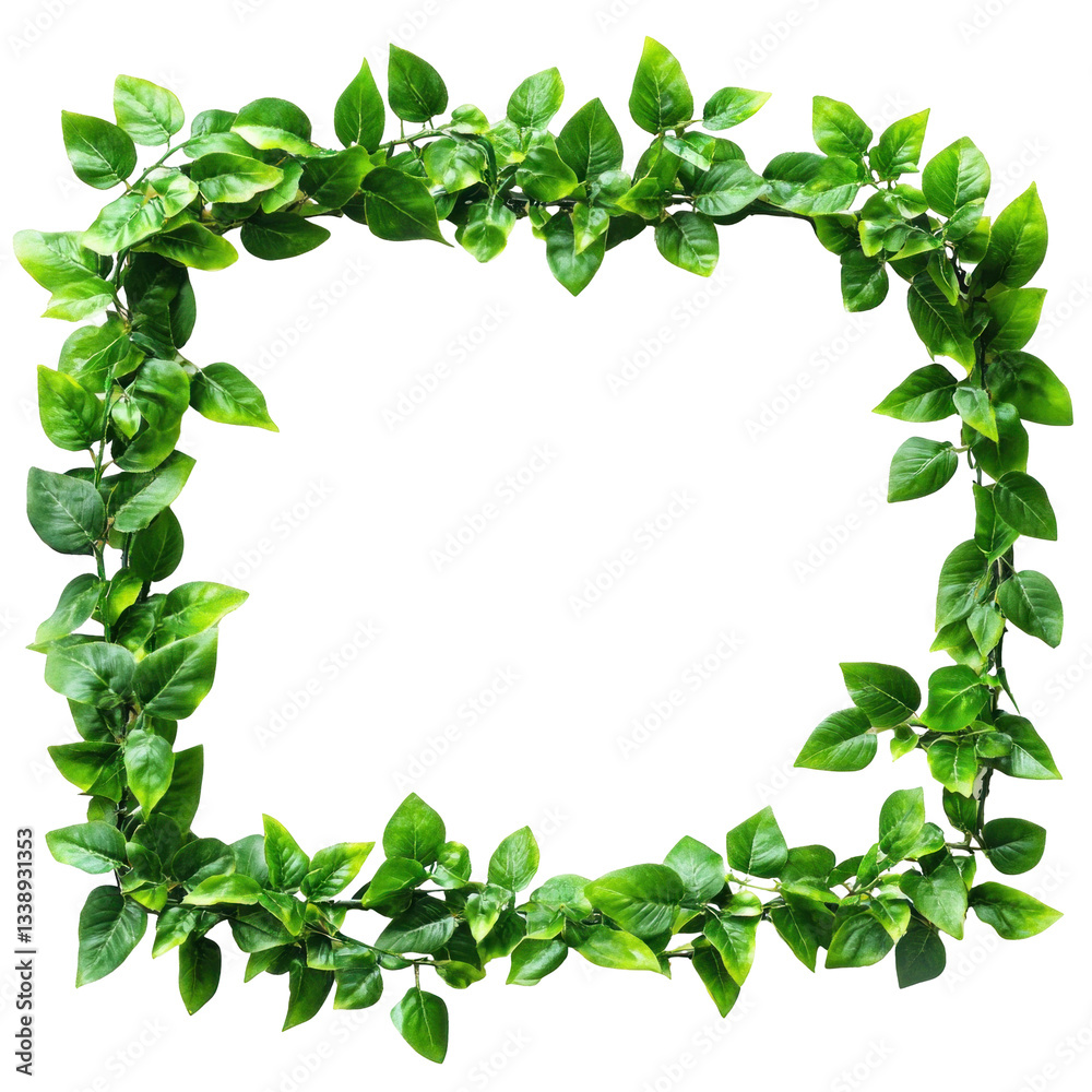 frame of green leaves frame of green leaves