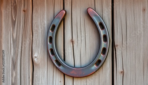 Horseshoe symbolizing luck rustic barn photography natural lighting close-up farm life