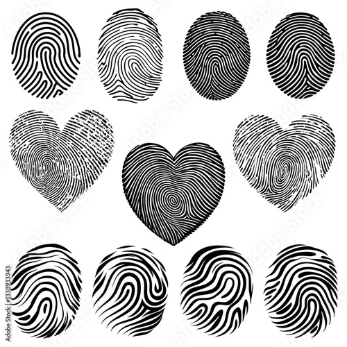 
human fingerprint set