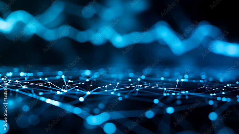Obraz premium abstract lights network background