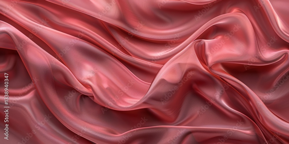 Obraz premium Silky and sleek texture, rose pink color, with a sheen that catches the light