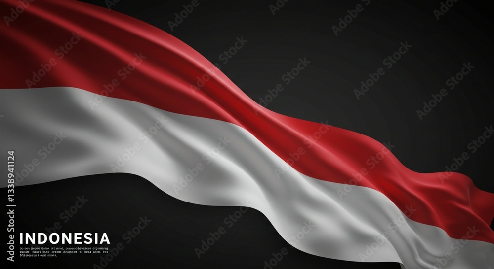 Naklejka premium Collection of Indonesian Flag Illustrations in Various Forms and Backgrounds