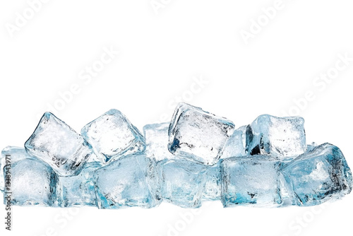 ice cubes isolated on white background