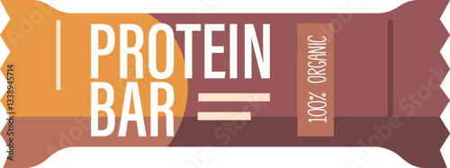 Protein bar sport nutrition vector illustration