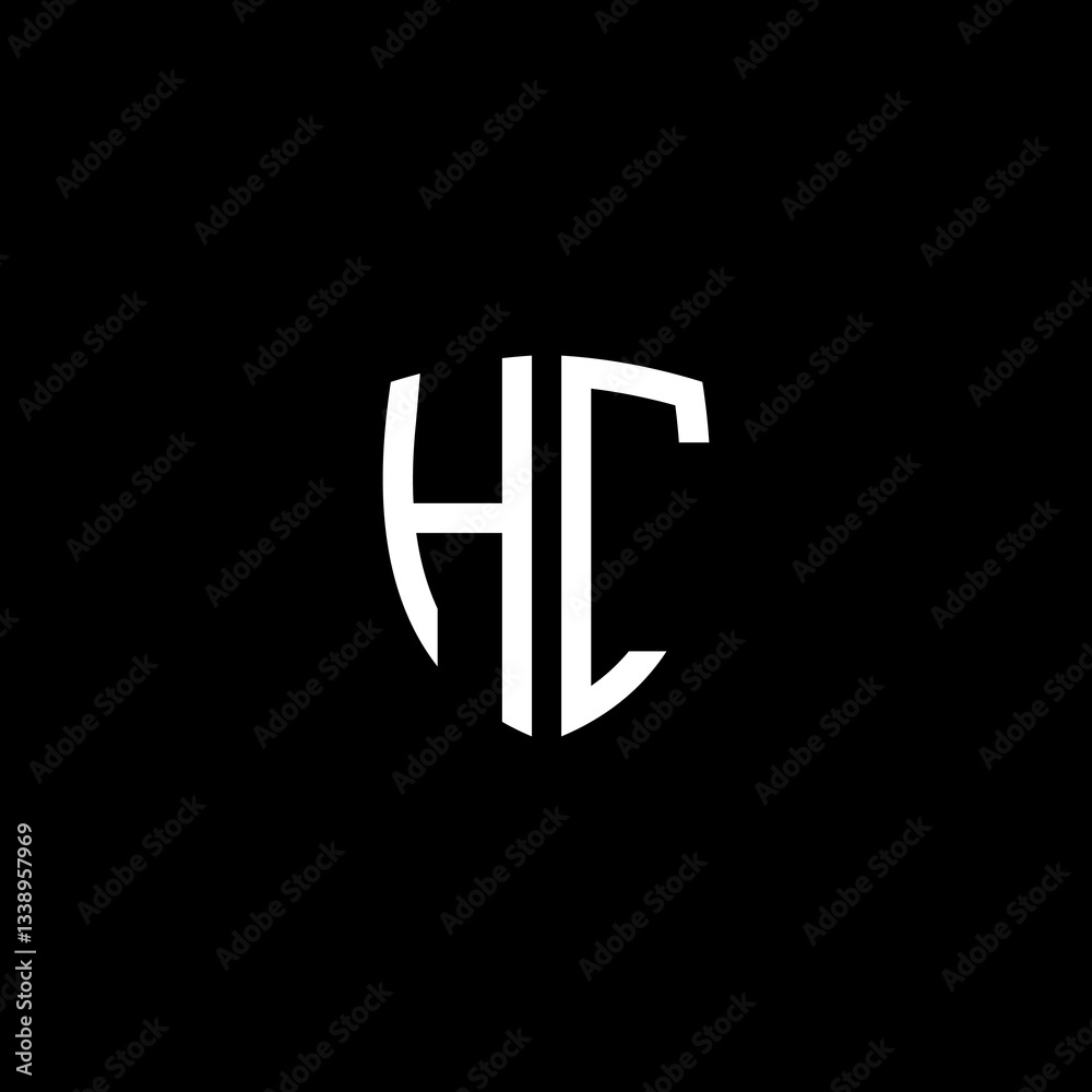 HC Monogram Logo Shield Design