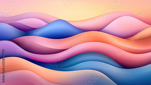 Surrealist art abstract background idea. Abstract colorful wave patterns creating a soothing visual experience and modern art.
