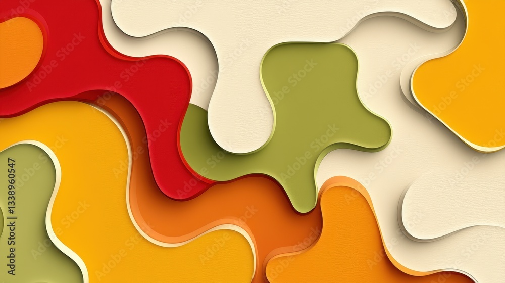 Abstract Autumn Background with Fall Colors, and Design.