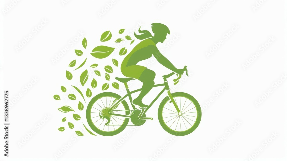 Eco-Friendly Bicycle: Minimalist Illustration Eco-Friendly Bicycle: Minimalist Illustration