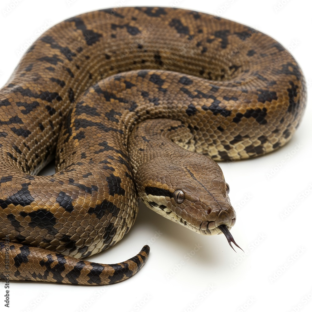 Fototapeta premium Anaconda snake isolated on white background