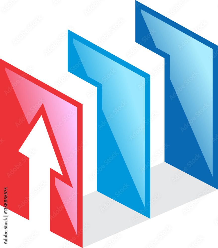 3d storage design vector logo abstract blue background with arrows 3d storage design vector logo abstract blue background with arrows