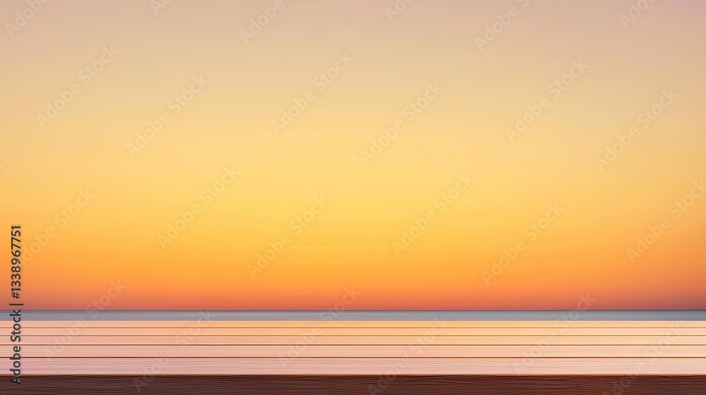 Obraz premium Sunset landscape abstract background concept. Serene sunset over calm waters, showcasing tranquility and natural beauty.
