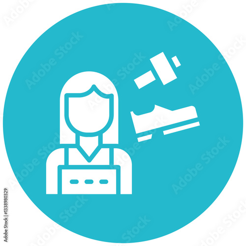 Shoe Maker Lady Icon