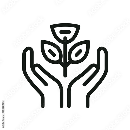 Hands nurturing a plant symbolizing growth and care, environmental stewardship