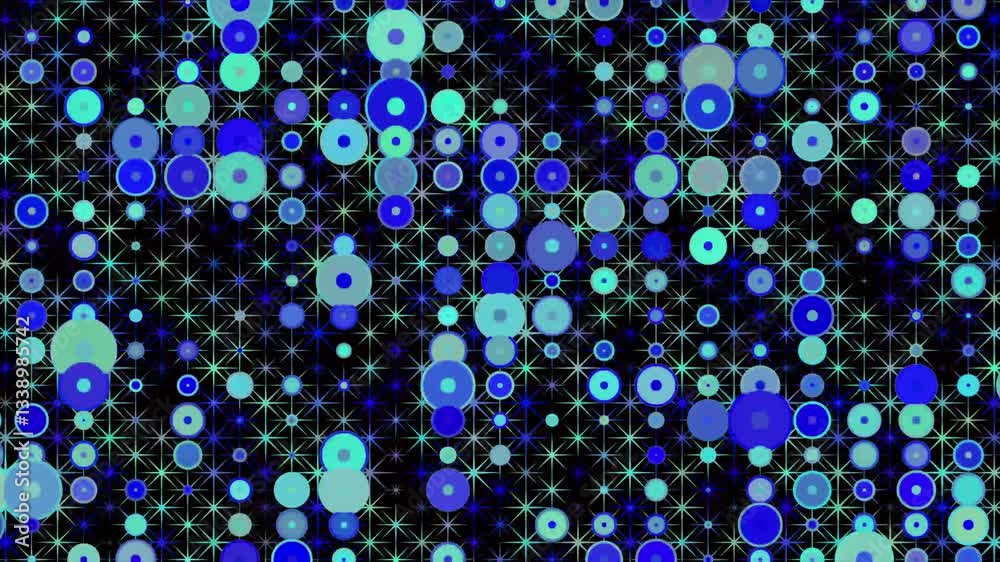 Abstract background on multicolor concentric circular and star pulses Abstract background on multicolor concentric circular and star pulses
