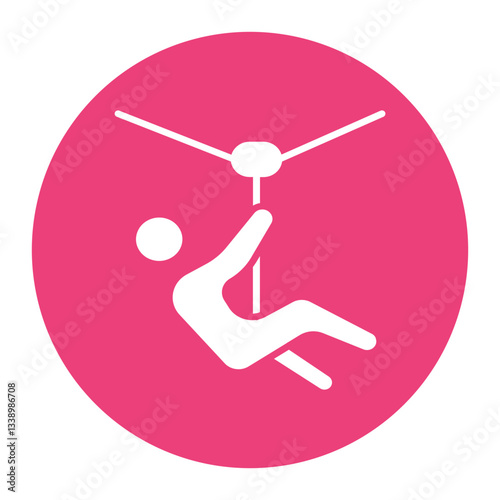 Zip Lining Icon
