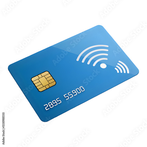 Contactless Credit Card: Secure Payments on transparent background