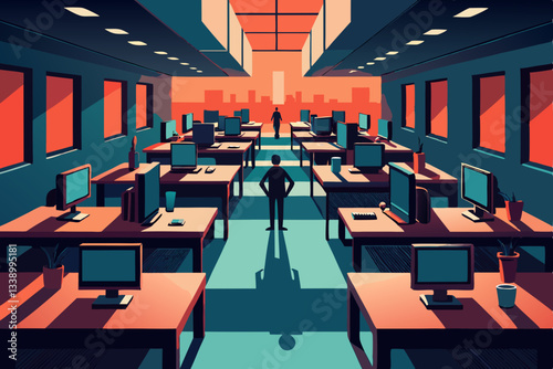 office building in the night
