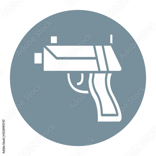 Canvas Print Pistol Icon