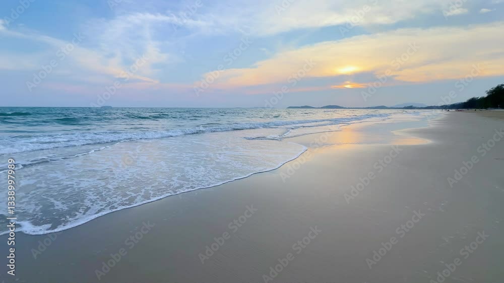 Beautiful beach in summer