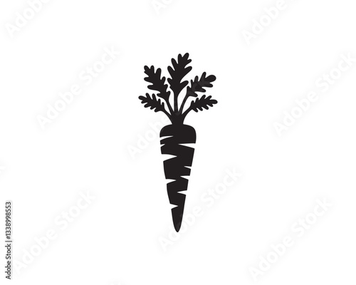 Carrot Silhouette for Healthy Eating Graphics