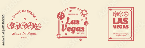 Las Vegas sign vector set