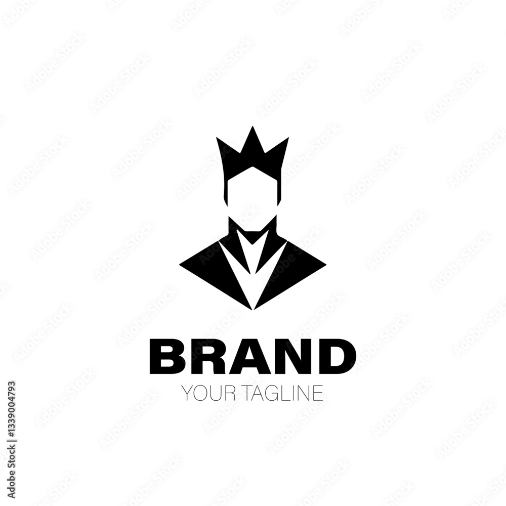 Obraz premium King Logo. King Logo Design. King Logo Brand. King Logo Vector Design Isolated on White Background