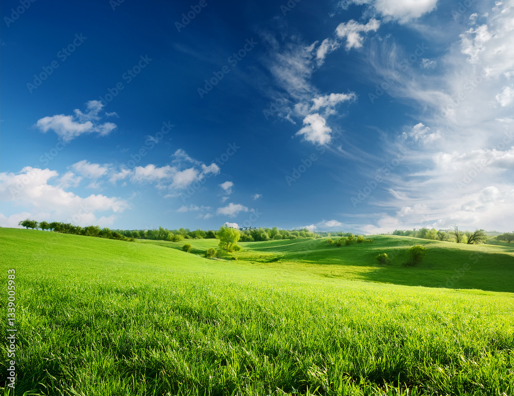 Obraz premium Generated image 風にそよぐ新緑