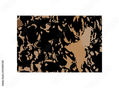 An abstract pattern with a combination of deep black and earthy brown colors. 