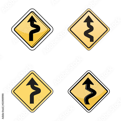 road sign icon vector. diamond-shaped road sign illustration. minimalistic traffic sign design.