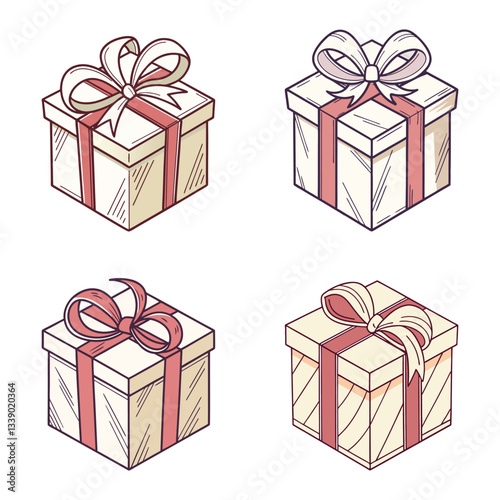 highly detailed gift box icon. realistic vector present with ribbon. luxury gift box for ui and branding.