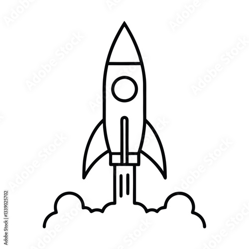 Launching Rocket Startup Business Innovation Growth Success Speed Blastoff