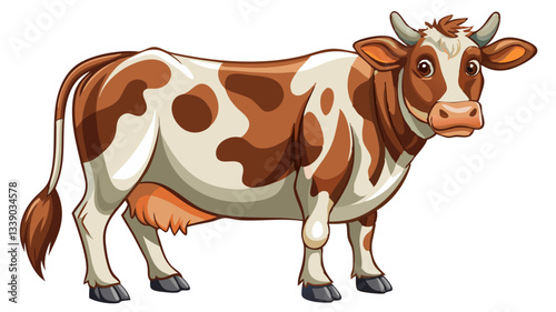 cow isolated on white