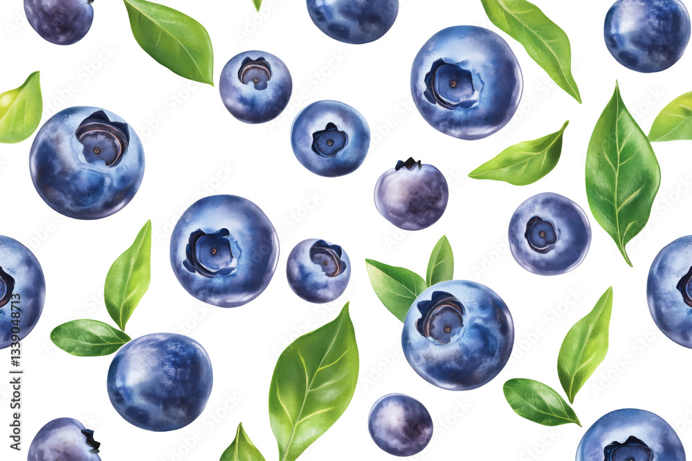 Falling blueberries with leaves isolated on white or transparent background Falling blueberries with leaves isolated on white or transparent background