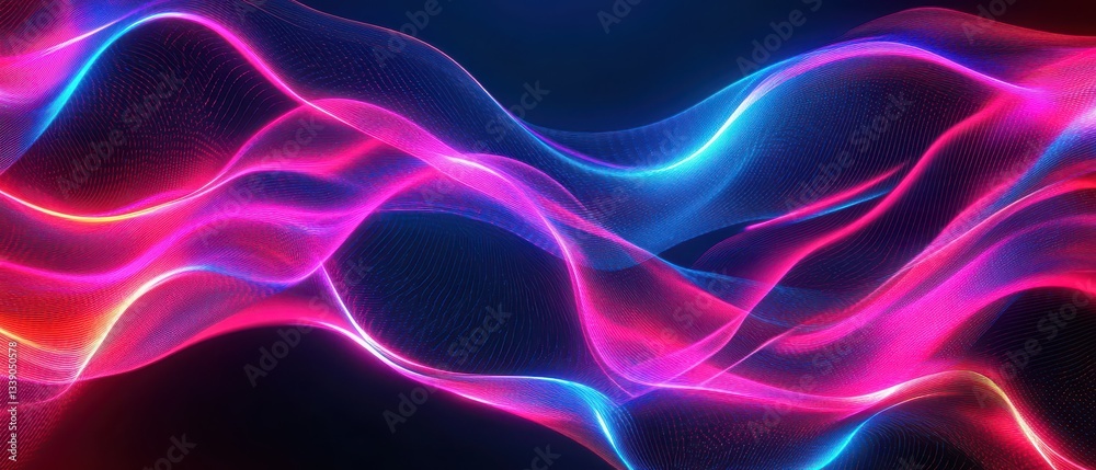Seamless dynamic ribbon waves in highenergy, multicolored neon lines Seamless dynamic ribbon waves in highenergy, multicolored neon lines