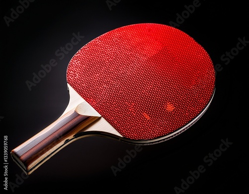 ping pong racket and ball