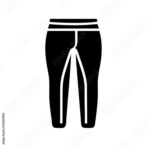 Black sports leggings icon