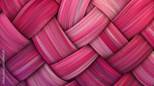 Obraz na płótnie Intricate Pink Woven Abstract Pattern Design w salonie