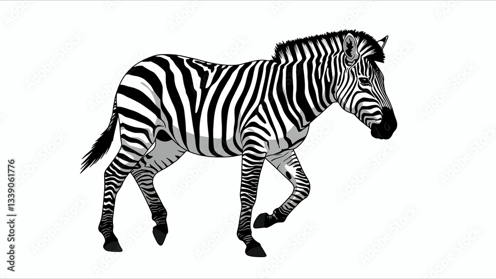 Fototapeta premium Zebra Illustration